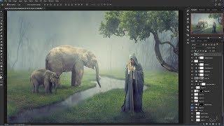 Elephant Keeper - Photoshop manipulation Tutorial Compositing