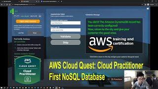 First NoSQL Database | AWS Cloud Quest: Cloud Practitioner | 3D Role-Playing Game | Free Badge