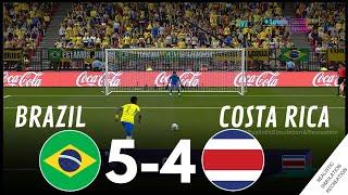 Penalty shootout  Brazil 5-4 Costa Rica  AMERICA CUP 2024 | Video game simulation