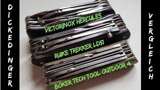 Dicke Dinger! Vergleich Ruike Trekker LD51 - Victorinox Hercules - Böker Tech Tool Outdoor 4