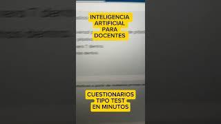 IA para docentes. Cuestionarios tipo test en minutos con ChatPDF #ia #profesor #gemini #maestro