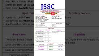 JSSC New Vacancy 2023 ||  New Recruitment 2023 || @smartbano5 #jobs #jssc