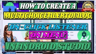 How to #Create a #MultiChoice #AlertDialog in #Android App| #OnClickListener| #Android #Studio #2022