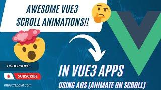 On scroll animation in Vue 3 using AOS library