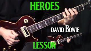 how to play "Heroes" on guitar by David Bowie | electric guitar lesson tutorial