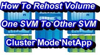 How To Rehost Or Move Volume From One SVM To Other SVM In Netapp Cluster Mode