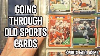 GOING THROUGH OLD SPORTS CARDS || ASMR || ASMR SOUNDS