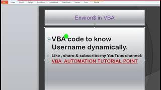 VBA code to get username and time while opening the workbook(workbook open event and  Environ$ )