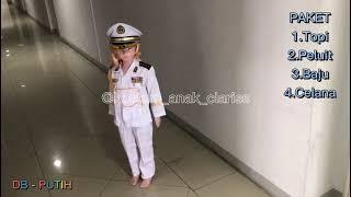 Jual Seragam Profesi Anak Laki Laki DB PUTIH Celana | Profesi Kowal TNI AL Rok Anak Cilik 623 624