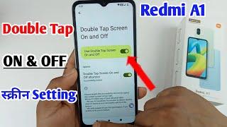 Redmi A1 double tap on off screen setting feature ? / Redmi a1 Lift to wake / redmi A1 double tap