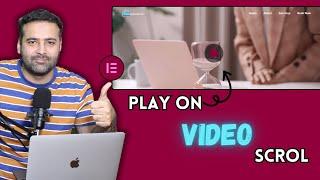 PLAY VIDEO ON SCROLL - GSAP Scrolltrigger Elementor (No plugin)