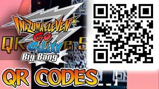 All QR Codes - Inazuma Eleven GO Galaxy: Big Bang and Supernova