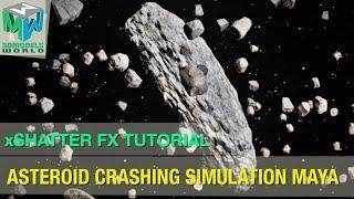 Asteroid Field Crashing Simulation Maya - xShatter Fx