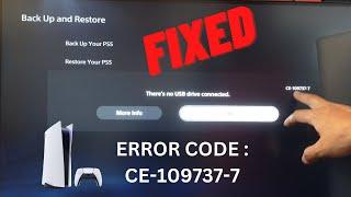 How to Fix PS5 Error Code : CE-109737-7 There's no USB Drive Connected