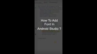 how to add font in android studio | Custom font add in android studio | download font