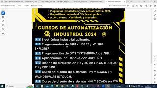 Cursos de Automatizacion Industrial ,Redes industriales,Instrumentacion ,Variadores ,PLC .MOTION .