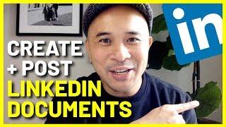 Easiest Way to CREATE & UPLOAD LinkedIn DOCUMENTS