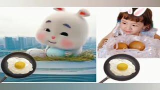 Qania and Super Cute Fat Rabbit | Si embul kelinci lucu bikin ngakak