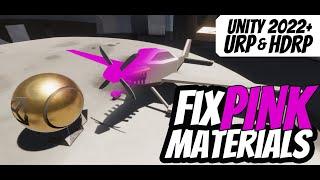 Fix Pink Materials Unity 2021.2 + || URP and HDRP