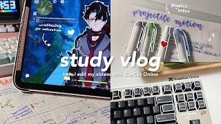 5am productive study vlog  how i edit my videos with CapCut Online, romanticizing school + notes