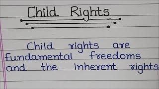 Child Rights| | PLS Education ||  Essay, Letter Writing || Speech || Application ||