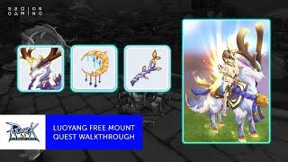 Ragnarok M: Free Luoyang White Deer Mount Full Walkthrough + Headgear - Required Level: 100+ (EP7.0)