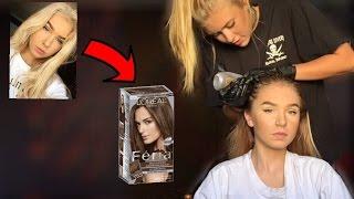 BLEACH BLONDE to BRUNETTE | Hair Transformation