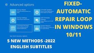 100% Fixed Automatic Repair Loop With CMD In Windows 10/11|Automatic Repair Problem Windows 10/11