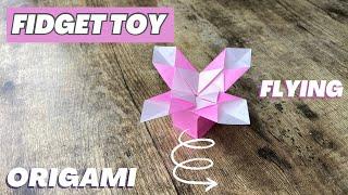 ORIGAMI FLYING FIDGET TOY | MAKE YOUR OWN FUN PAPER ORIGAMI FIDGET | DIY PAPER TOY ORIGAMI TUTORIAL