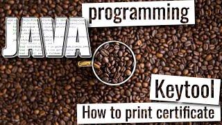How to explore, print, certificate data using Java Keytool