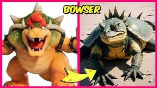 The Super Mario Bros. Movie in Real Life and their Favorite DRINKS & Other Favorites | Bowser