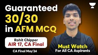 AFM MCQ Hacks and Summary | MCQ Compilation | CA Final May 2024