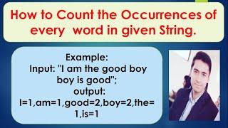 How to Count the Occurrences of a word  in given String. ||Count which word how many times present .