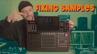 Akai Mpc X Fixing Samples techniques - cleaning audio Tutorial