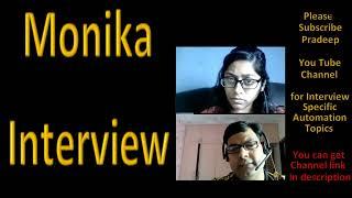 Automation Testing Mock Interview of Monika | Pradeep Nailwal