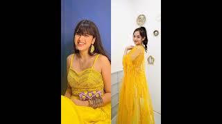 Riva arora and jannat zubair similar dress colour #shorts