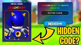 This HIDDEN CODE gives you METAL SONIC in Sonic Speed Simulator?! - Roblox