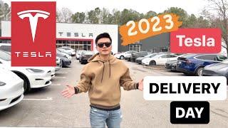 2023 Tesla Model Y Delivery Day At Raleigh, NC - Tesla Dealership