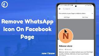 How to remove whatsapp button on facebook page 2024