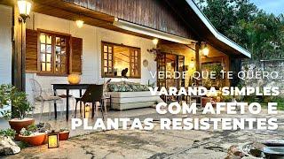 VARANDA LINDA, COM VISTA PRO LAGO, COM PLANTAS RESISTENTES