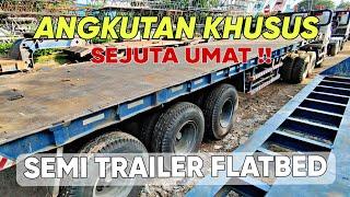 LUAR BIASA KHUSUS‼️ (1) ANGKUTAN KHUSUS : TRUK SEMI TRAILER FLATBED BENTUK DAN UKURAN