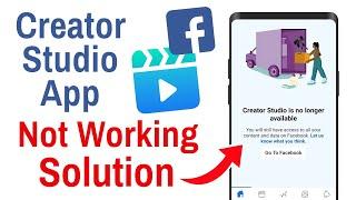 Facebook Creator Studio Is No Longer Available Solution | How To Upload Video On Facebook In Mobile