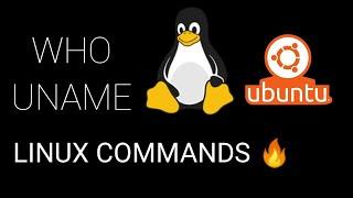 Linux who,uname command | command tutorial | [Hindi]