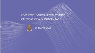 SharePoint Online - Display Modern Calendar View on the Modern Page