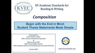 KVEC's Carole Mullins - Reading & Writing Standards - Composition