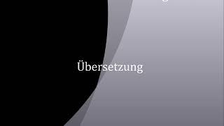 Übersetzung | deutsch - englisch