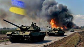 Ukrainian Bradley Unit destroys Row of Russian armored vehicles on CRIMEA Border!