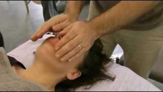 scalp and face massage demonstration techniques