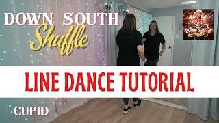 "DOWN SOUTH SHUFFLE" Line Dance ️ Cupid  BEGINNER DANCE TUTORIAL ️ Step-by Step & Back-view!