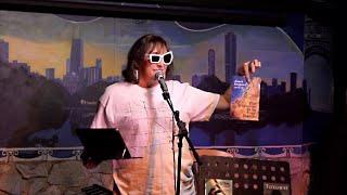 Janet Kuypers reads 1 book poem during her 8/14/24 The Gallery Cabaret Chicago open mic (P.L.2500).